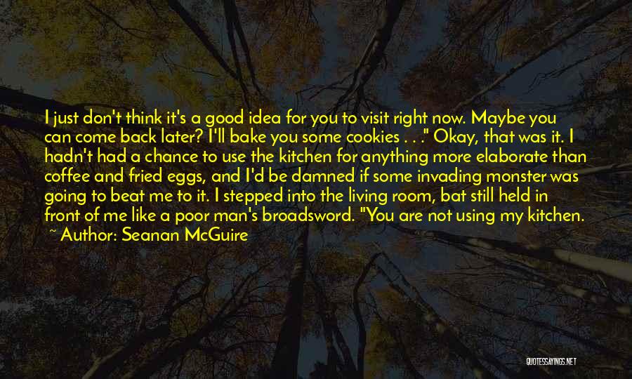 Seanan McGuire Quotes: I Just Don't Think It's A Good Idea For You To Visit Right Now. Maybe You Can Come Back Later?