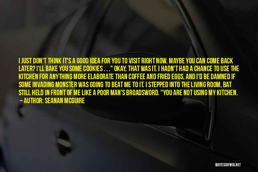 Seanan McGuire Quotes: I Just Don't Think It's A Good Idea For You To Visit Right Now. Maybe You Can Come Back Later?