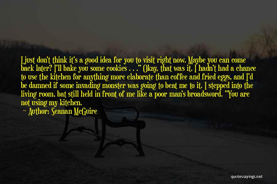 Seanan McGuire Quotes: I Just Don't Think It's A Good Idea For You To Visit Right Now. Maybe You Can Come Back Later?