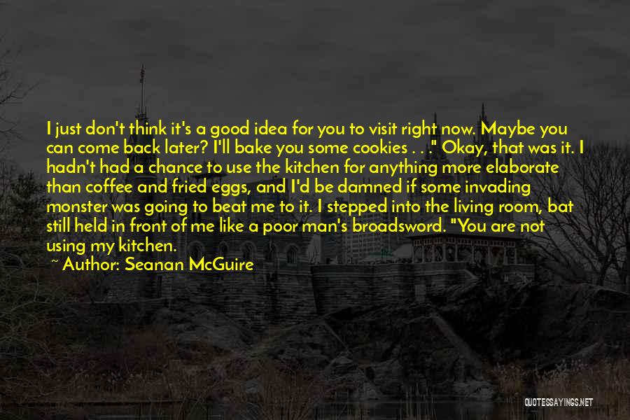 Seanan McGuire Quotes: I Just Don't Think It's A Good Idea For You To Visit Right Now. Maybe You Can Come Back Later?