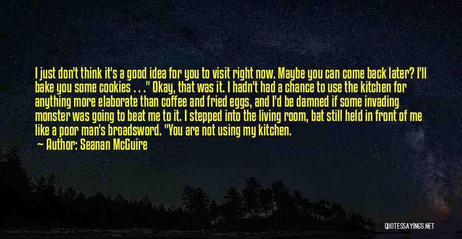 Seanan McGuire Quotes: I Just Don't Think It's A Good Idea For You To Visit Right Now. Maybe You Can Come Back Later?