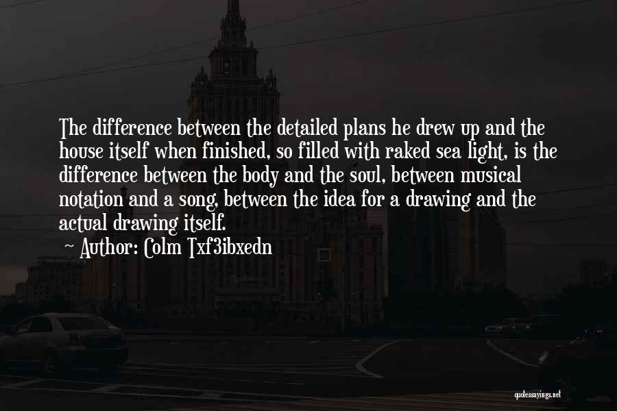 Colm Txf3ibxedn Quotes: The Difference Between The Detailed Plans He Drew Up And The House Itself When Finished, So Filled With Raked Sea