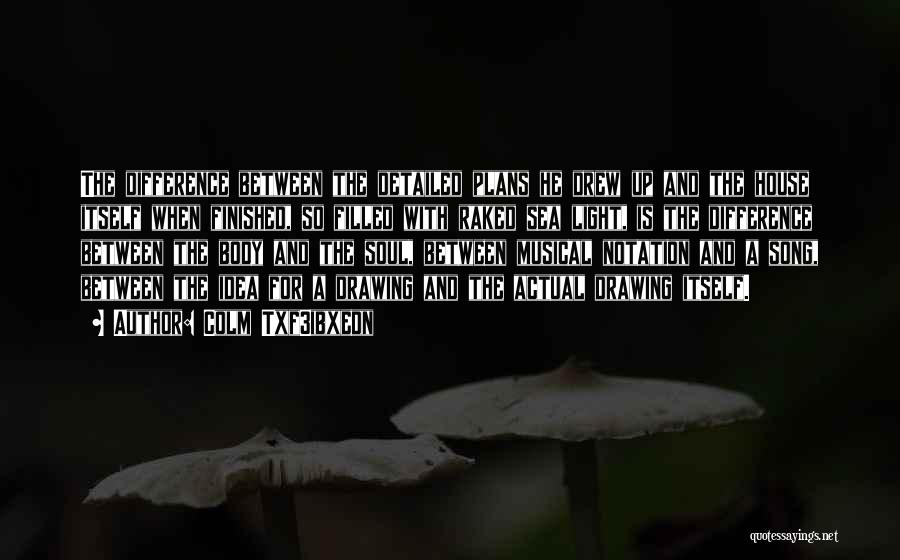 Colm Txf3ibxedn Quotes: The Difference Between The Detailed Plans He Drew Up And The House Itself When Finished, So Filled With Raked Sea