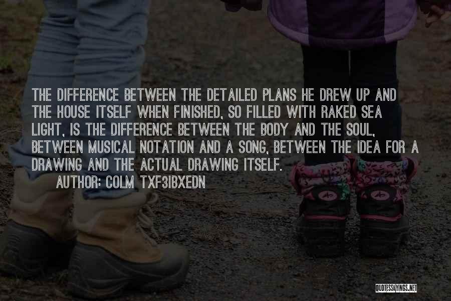 Colm Txf3ibxedn Quotes: The Difference Between The Detailed Plans He Drew Up And The House Itself When Finished, So Filled With Raked Sea