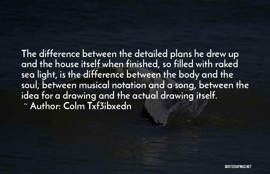 Colm Txf3ibxedn Quotes: The Difference Between The Detailed Plans He Drew Up And The House Itself When Finished, So Filled With Raked Sea