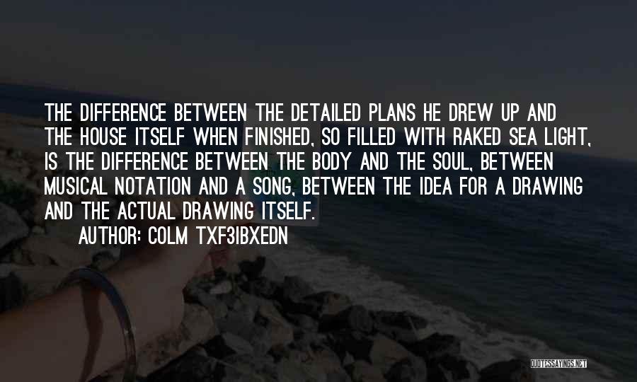 Colm Txf3ibxedn Quotes: The Difference Between The Detailed Plans He Drew Up And The House Itself When Finished, So Filled With Raked Sea