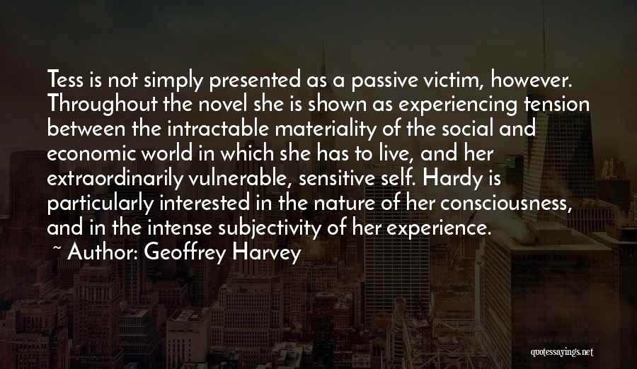 Geoffrey Harvey Quotes: Tess Is Not Simply Presented As A Passive Victim, However. Throughout The Novel She Is Shown As Experiencing Tension Between