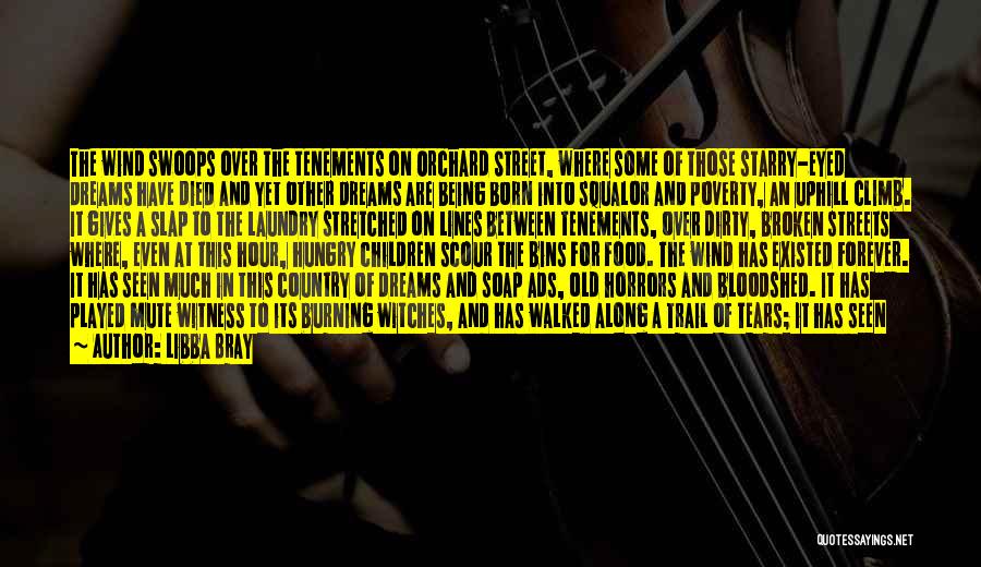 Libba Bray Quotes: The Wind Swoops Over The Tenements On Orchard Street, Where Some Of Those Starry-eyed Dreams Have Died And Yet Other