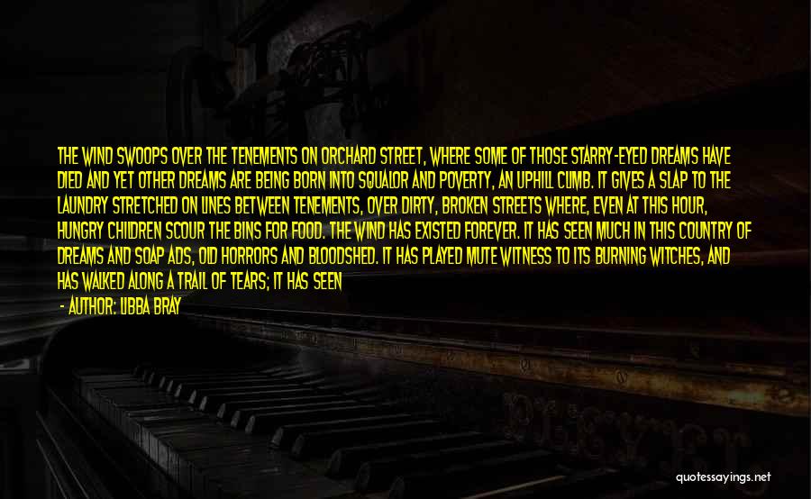 Libba Bray Quotes: The Wind Swoops Over The Tenements On Orchard Street, Where Some Of Those Starry-eyed Dreams Have Died And Yet Other