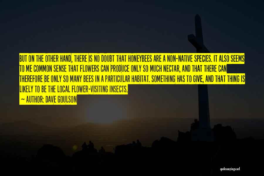 Dave Goulson Quotes: But On The Other Hand, There Is No Doubt That Honeybees Are A Non-native Species. It Also Seems To Me