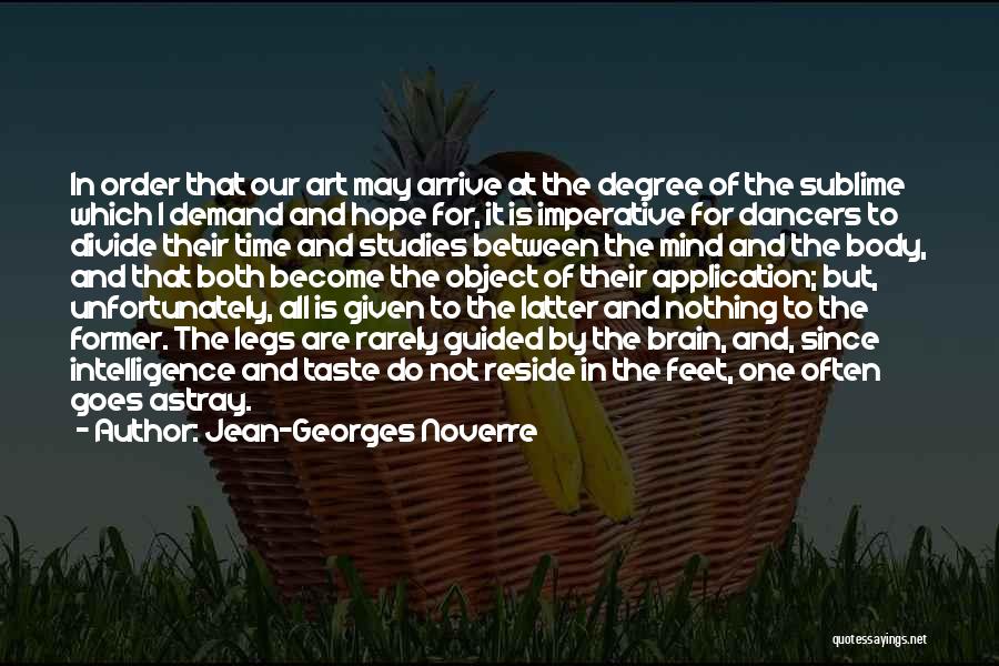 Jean-Georges Noverre Quotes: In Order That Our Art May Arrive At The Degree Of The Sublime Which I Demand And Hope For, It