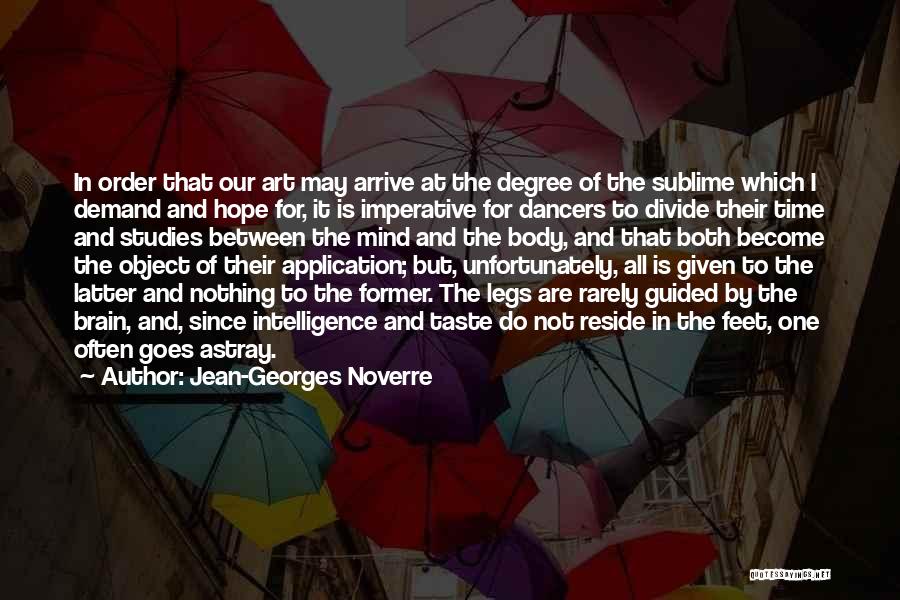 Jean-Georges Noverre Quotes: In Order That Our Art May Arrive At The Degree Of The Sublime Which I Demand And Hope For, It