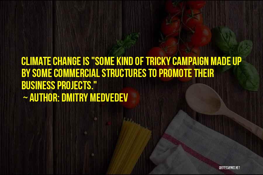 Dmitry Medvedev Quotes: Climate Change Is Some Kind Of Tricky Campaign Made Up By Some Commercial Structures To Promote Their Business Projects.