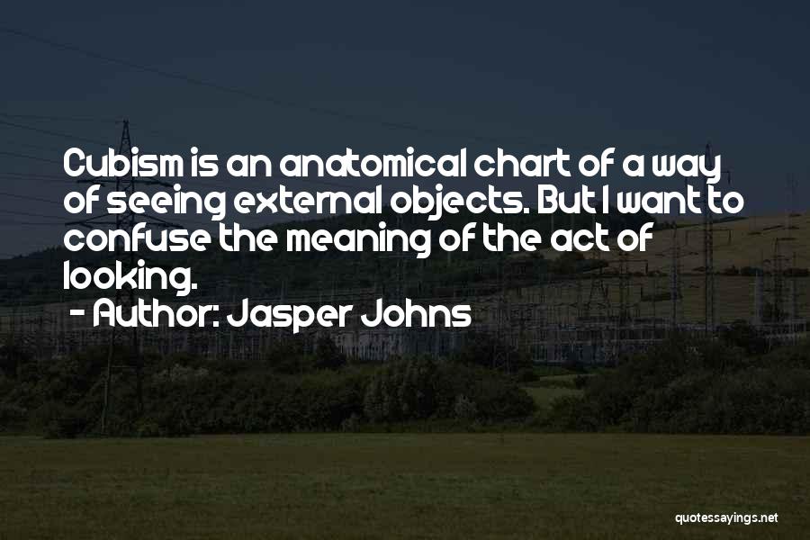 Jasper Johns Quotes: Cubism Is An Anatomical Chart Of A Way Of Seeing External Objects. But I Want To Confuse The Meaning Of