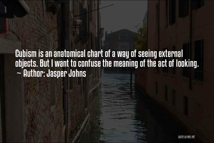 Jasper Johns Quotes: Cubism Is An Anatomical Chart Of A Way Of Seeing External Objects. But I Want To Confuse The Meaning Of