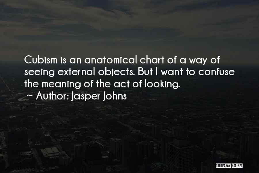 Jasper Johns Quotes: Cubism Is An Anatomical Chart Of A Way Of Seeing External Objects. But I Want To Confuse The Meaning Of
