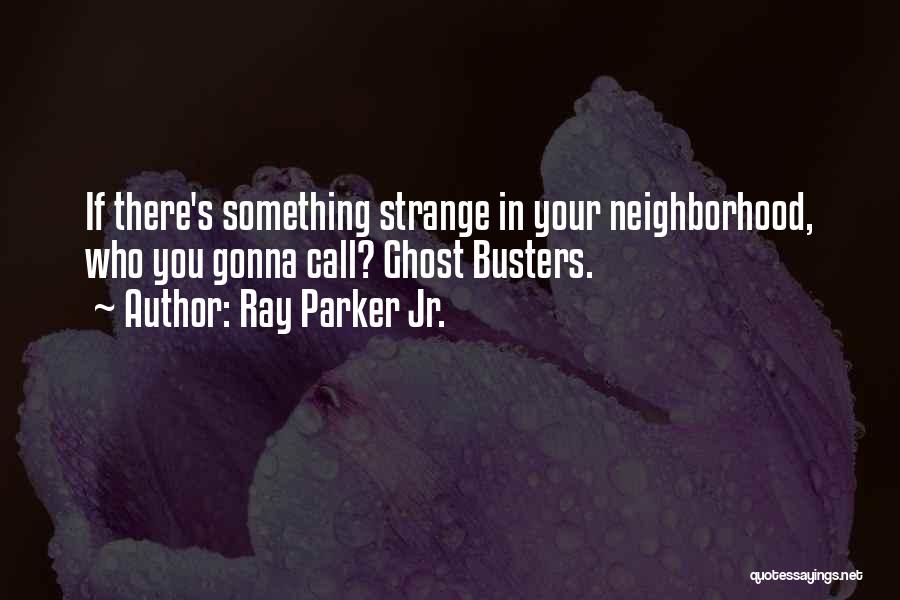 Ray Parker Jr. Quotes: If There's Something Strange In Your Neighborhood, Who You Gonna Call? Ghost Busters.