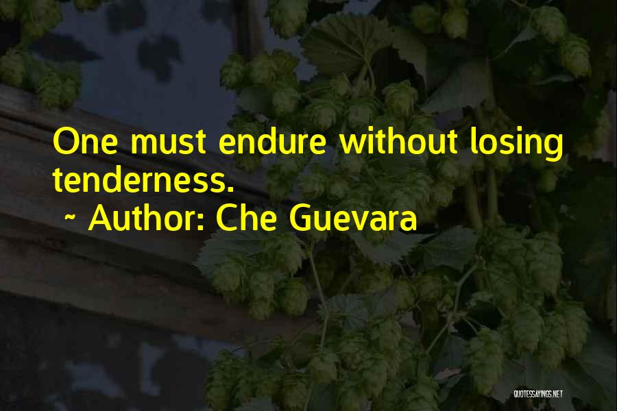 Che Guevara Quotes: One Must Endure Without Losing Tenderness.