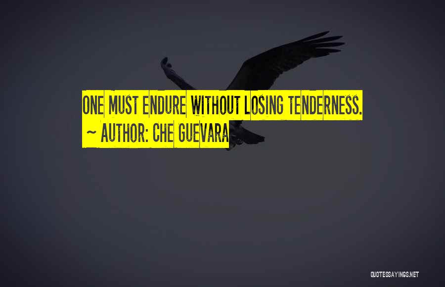 Che Guevara Quotes: One Must Endure Without Losing Tenderness.