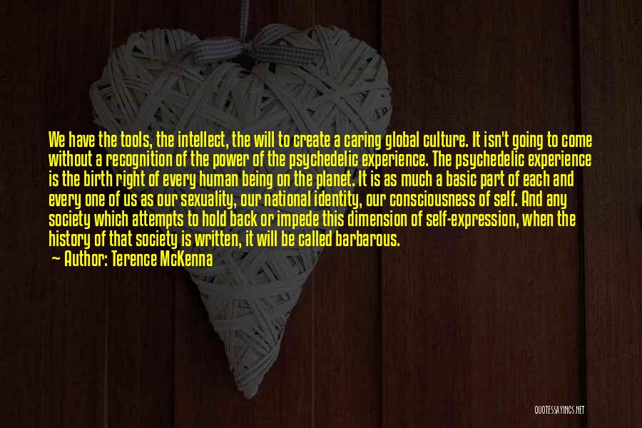 Terence McKenna Quotes: We Have The Tools, The Intellect, The Will To Create A Caring Global Culture. It Isn't Going To Come Without