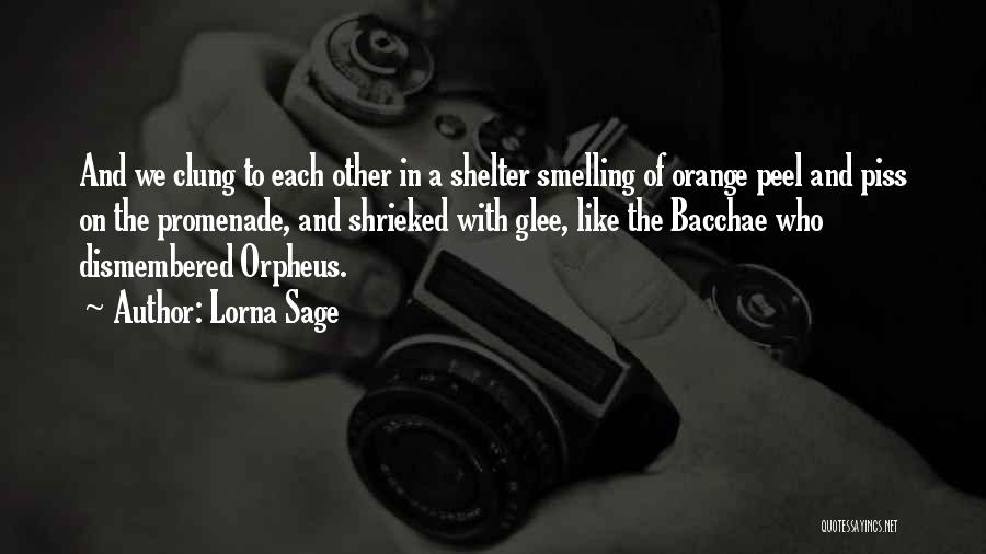 Lorna Sage Quotes: And We Clung To Each Other In A Shelter Smelling Of Orange Peel And Piss On The Promenade, And Shrieked