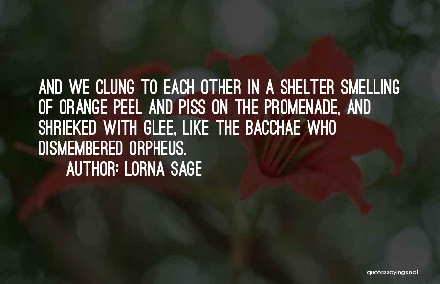 Lorna Sage Quotes: And We Clung To Each Other In A Shelter Smelling Of Orange Peel And Piss On The Promenade, And Shrieked