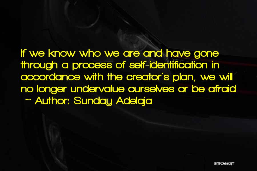 Sunday Adelaja Quotes: If We Know Who We Are And Have Gone Through A Process Of Self-identification In Accordance With The Creator's Plan,