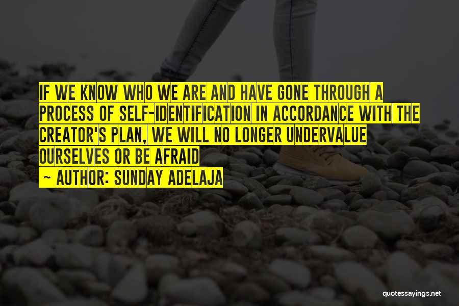 Sunday Adelaja Quotes: If We Know Who We Are And Have Gone Through A Process Of Self-identification In Accordance With The Creator's Plan,