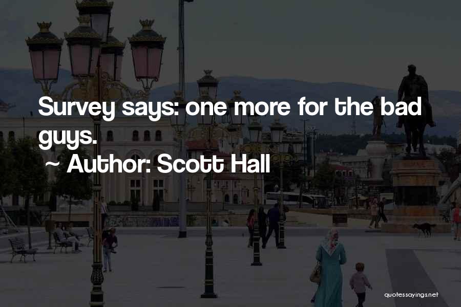 Scott Hall Quotes: Survey Says: One More For The Bad Guys.