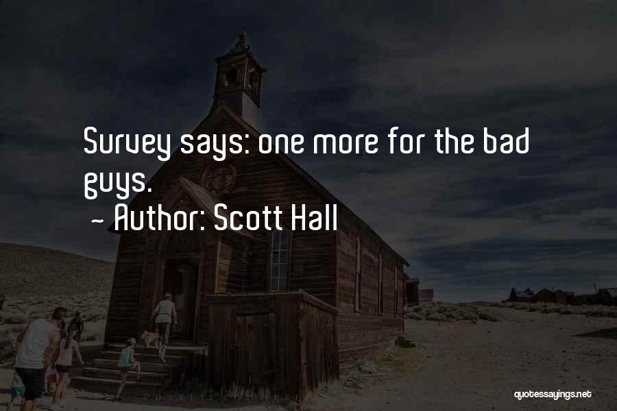 Scott Hall Quotes: Survey Says: One More For The Bad Guys.