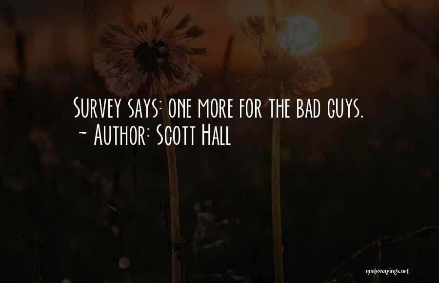 Scott Hall Quotes: Survey Says: One More For The Bad Guys.