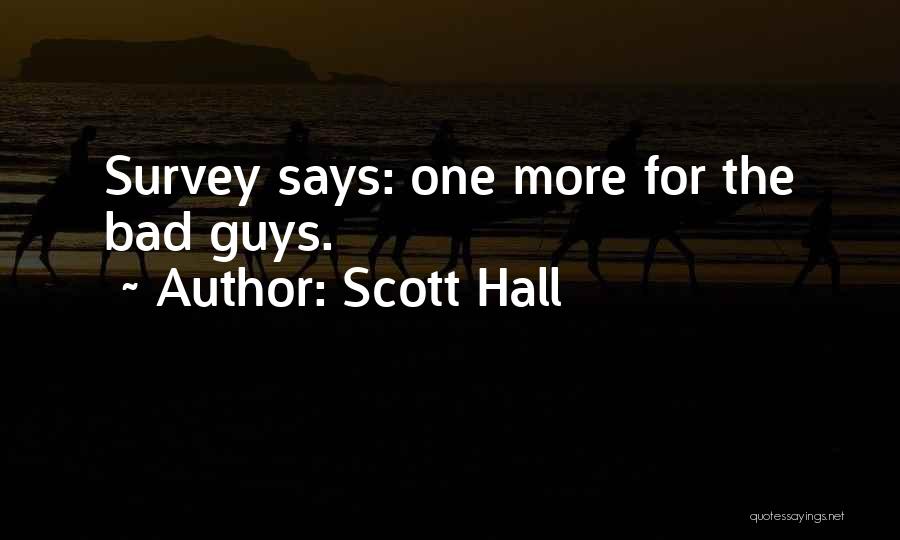 Scott Hall Quotes: Survey Says: One More For The Bad Guys.