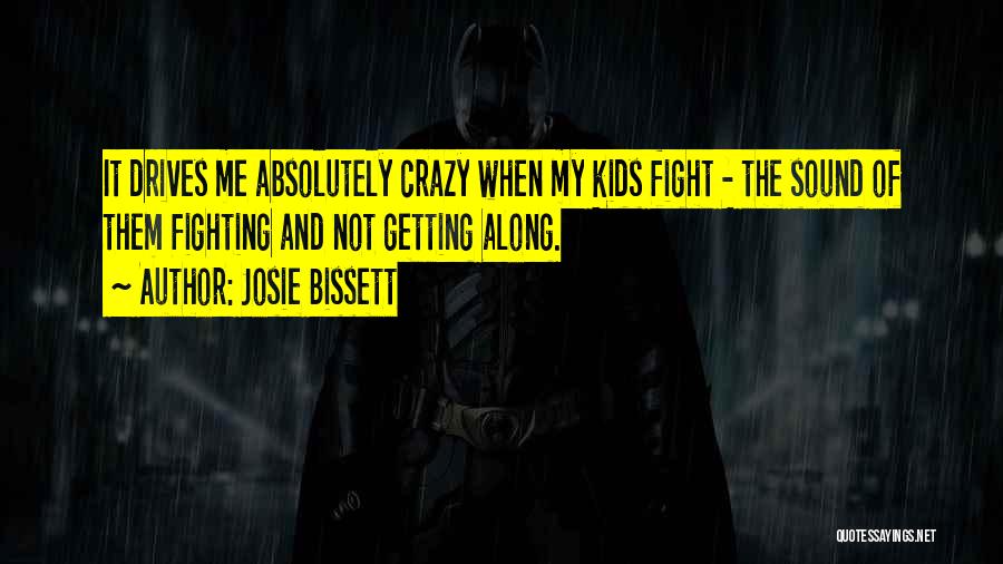 Josie Bissett Quotes: It Drives Me Absolutely Crazy When My Kids Fight - The Sound Of Them Fighting And Not Getting Along.
