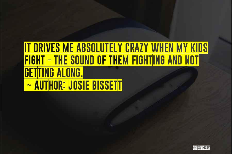 Josie Bissett Quotes: It Drives Me Absolutely Crazy When My Kids Fight - The Sound Of Them Fighting And Not Getting Along.