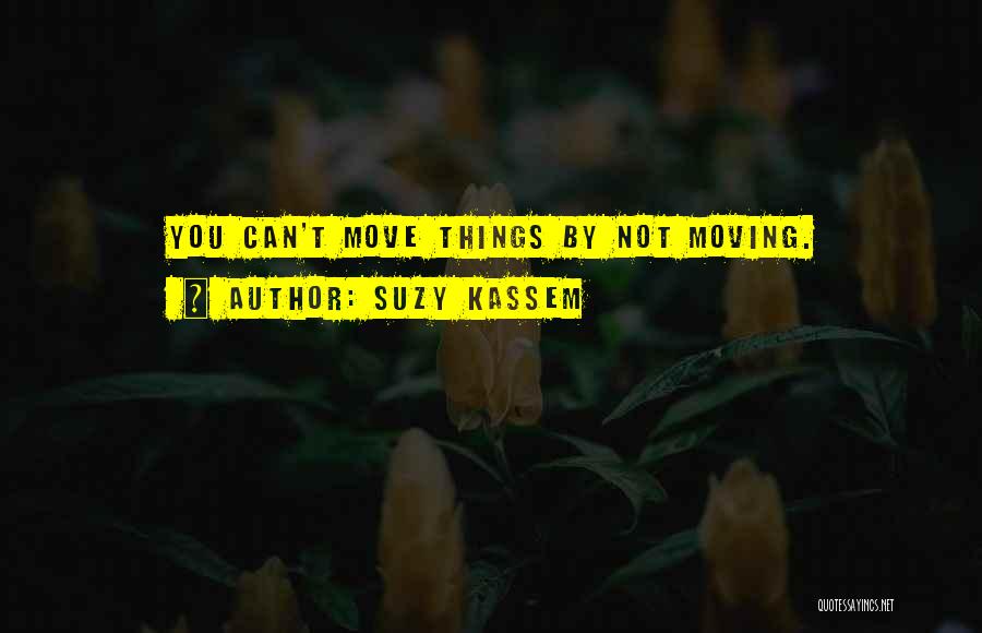 Suzy Kassem Quotes: You Can't Move Things By Not Moving.