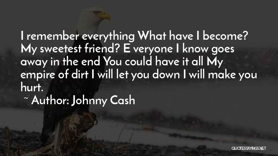 Johnny Cash Quotes: I Remember Everything What Have I Become? My Sweetest Friend? E Veryone I Know Goes Away In The End You