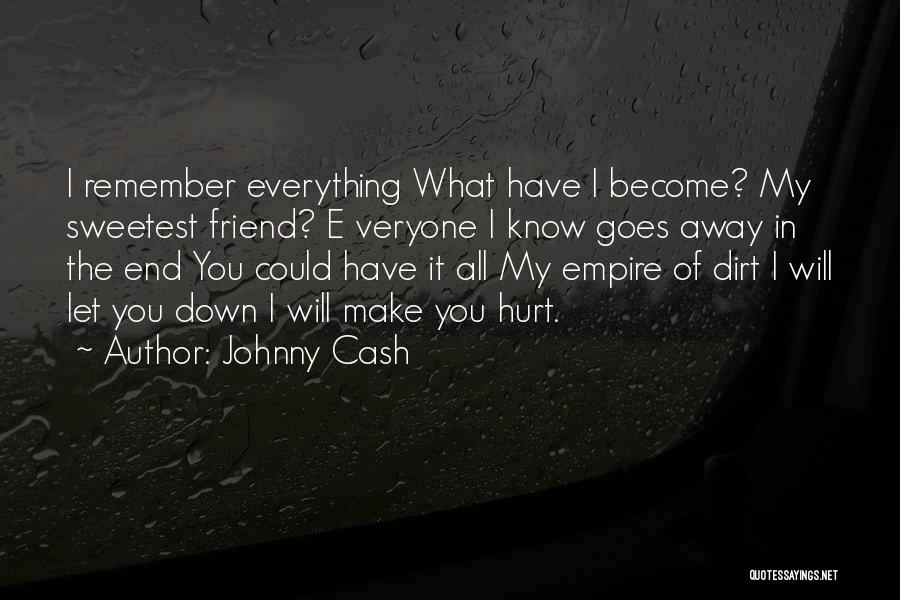 Johnny Cash Quotes: I Remember Everything What Have I Become? My Sweetest Friend? E Veryone I Know Goes Away In The End You