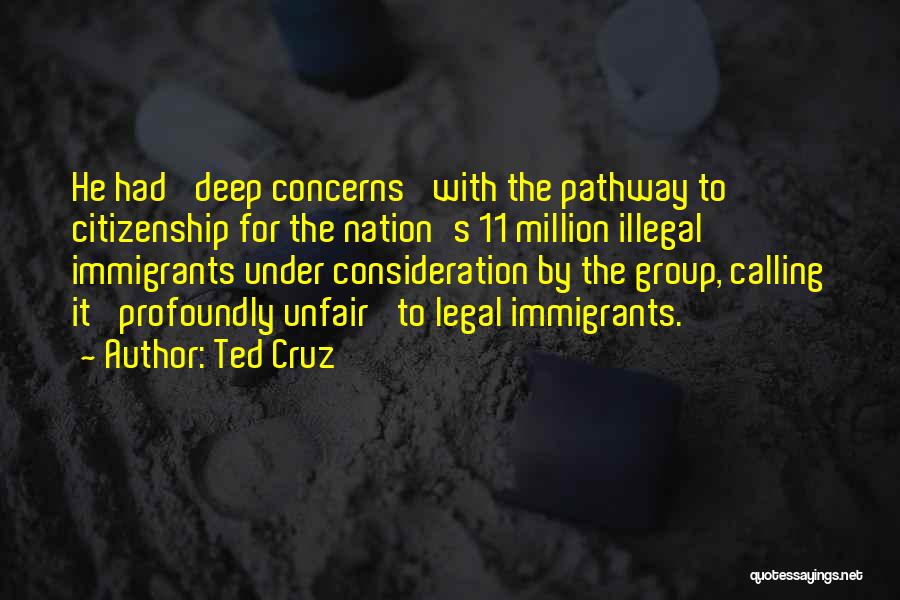 Ted Cruz Quotes: He Had 'deep Concerns' With The Pathway To Citizenship For The Nation's 11 Million Illegal Immigrants Under Consideration By The