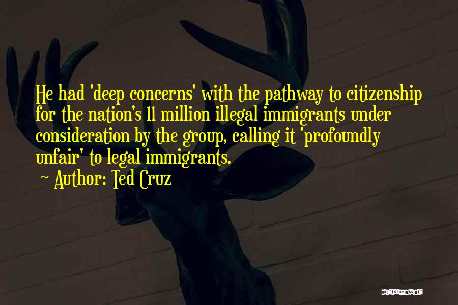 Ted Cruz Quotes: He Had 'deep Concerns' With The Pathway To Citizenship For The Nation's 11 Million Illegal Immigrants Under Consideration By The