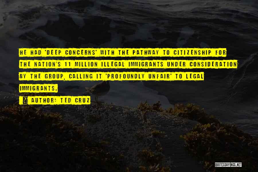 Ted Cruz Quotes: He Had 'deep Concerns' With The Pathway To Citizenship For The Nation's 11 Million Illegal Immigrants Under Consideration By The