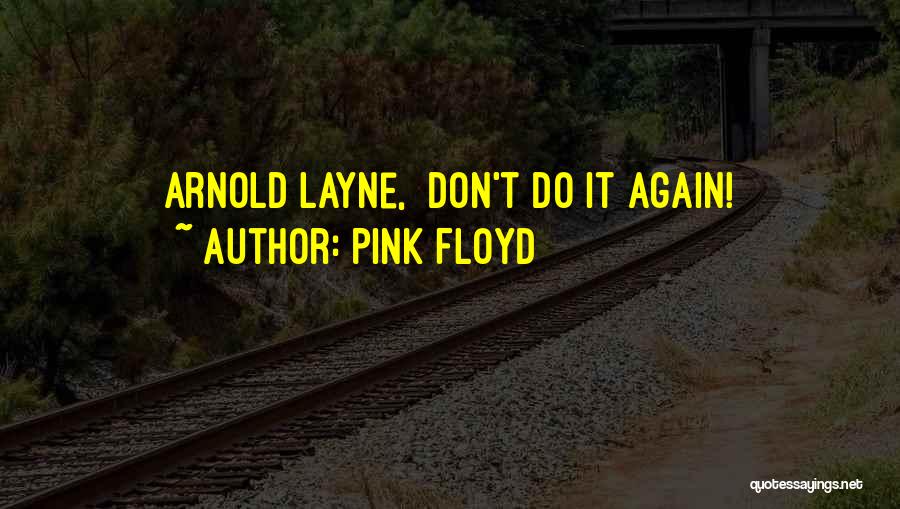 Pink Floyd Quotes: Arnold Layne, Don't Do It Again!