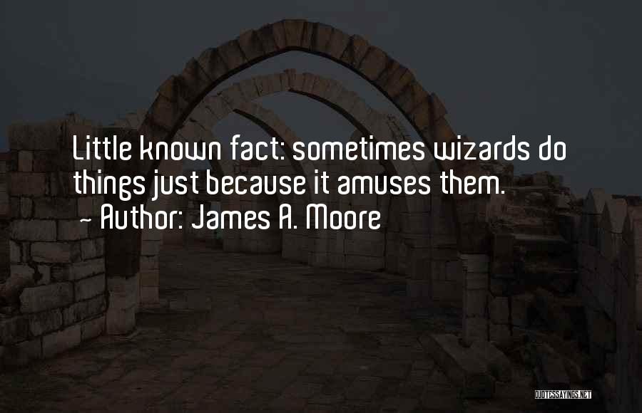 James A. Moore Quotes: Little Known Fact: Sometimes Wizards Do Things Just Because It Amuses Them.