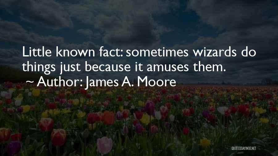 James A. Moore Quotes: Little Known Fact: Sometimes Wizards Do Things Just Because It Amuses Them.