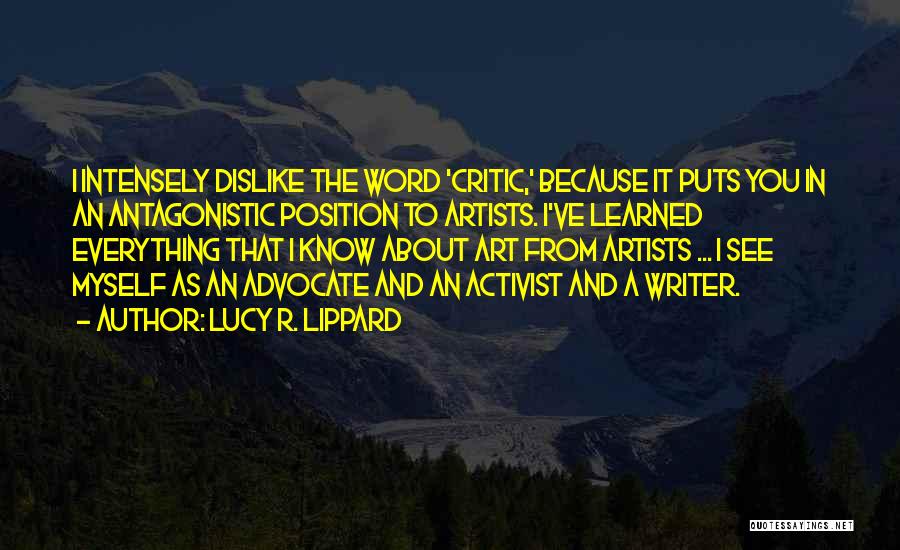 4 Word Art Quotes By Lucy R. Lippard