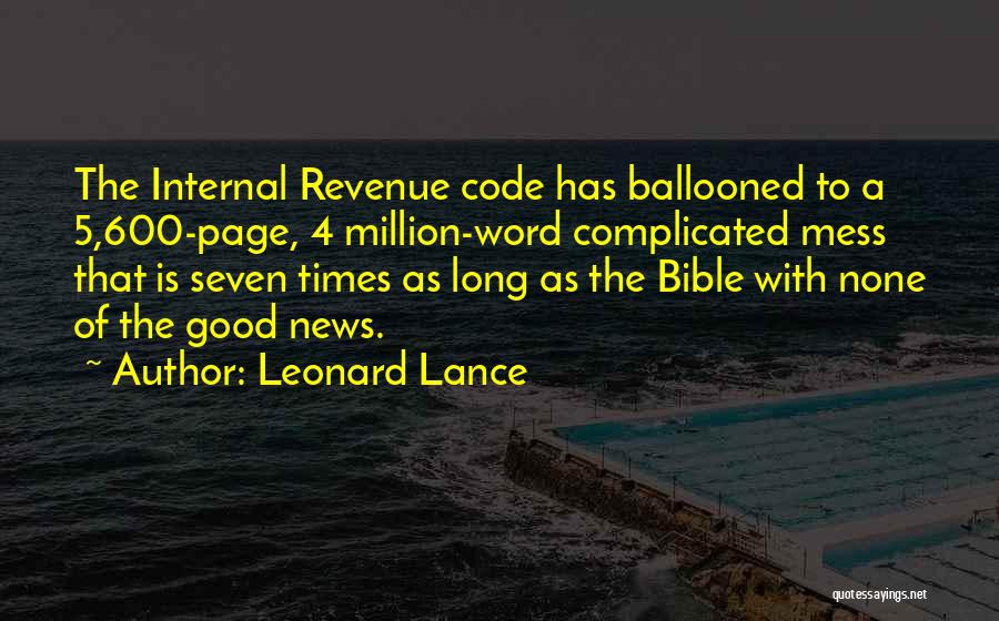 4 Word Quotes By Leonard Lance