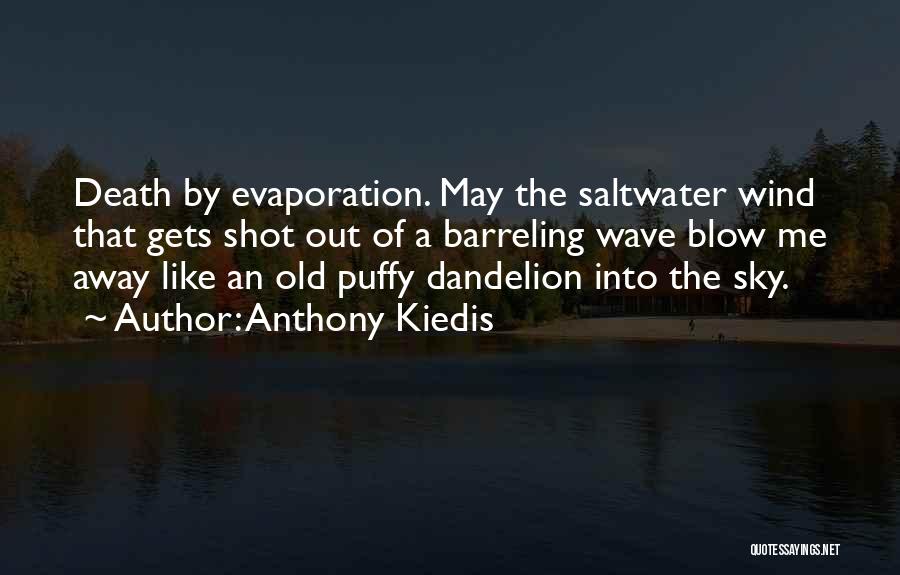 Anthony Kiedis Quotes: Death By Evaporation. May The Saltwater Wind That Gets Shot Out Of A Barreling Wave Blow Me Away Like An