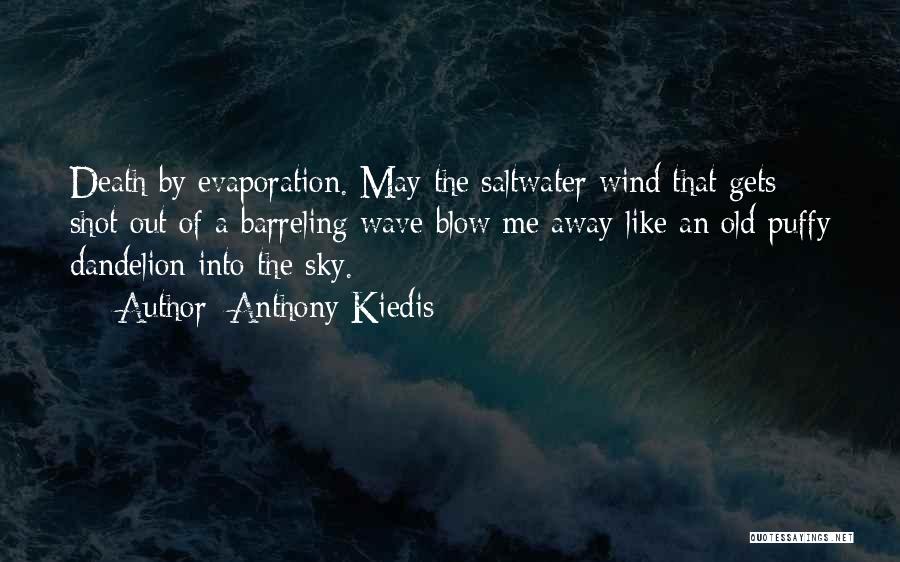 Anthony Kiedis Quotes: Death By Evaporation. May The Saltwater Wind That Gets Shot Out Of A Barreling Wave Blow Me Away Like An