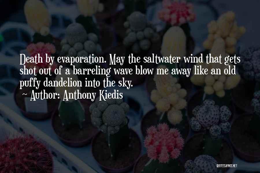 Anthony Kiedis Quotes: Death By Evaporation. May The Saltwater Wind That Gets Shot Out Of A Barreling Wave Blow Me Away Like An