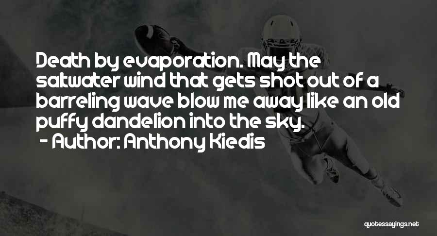 Anthony Kiedis Quotes: Death By Evaporation. May The Saltwater Wind That Gets Shot Out Of A Barreling Wave Blow Me Away Like An