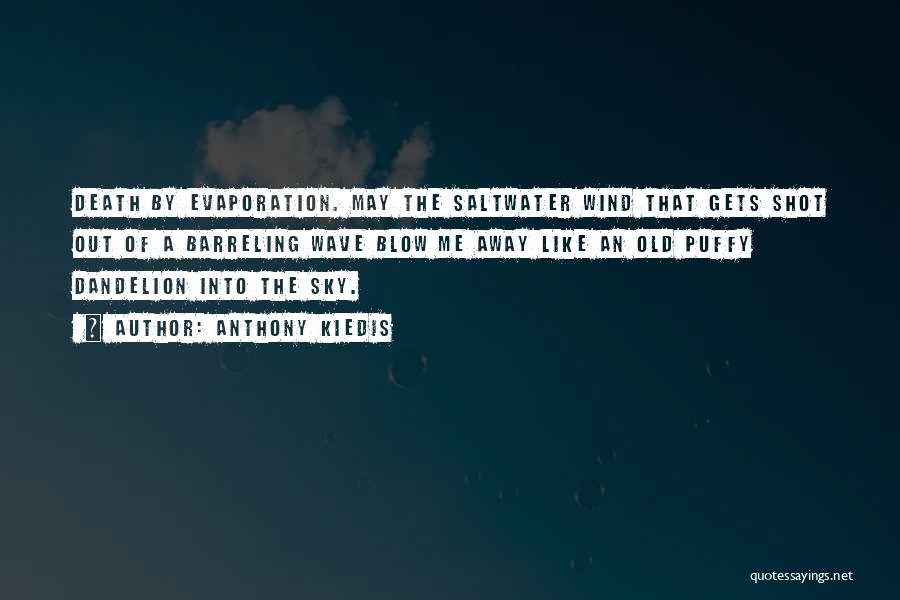 Anthony Kiedis Quotes: Death By Evaporation. May The Saltwater Wind That Gets Shot Out Of A Barreling Wave Blow Me Away Like An